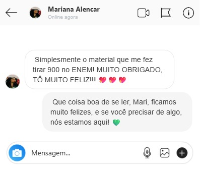 Depoimento de chat 1